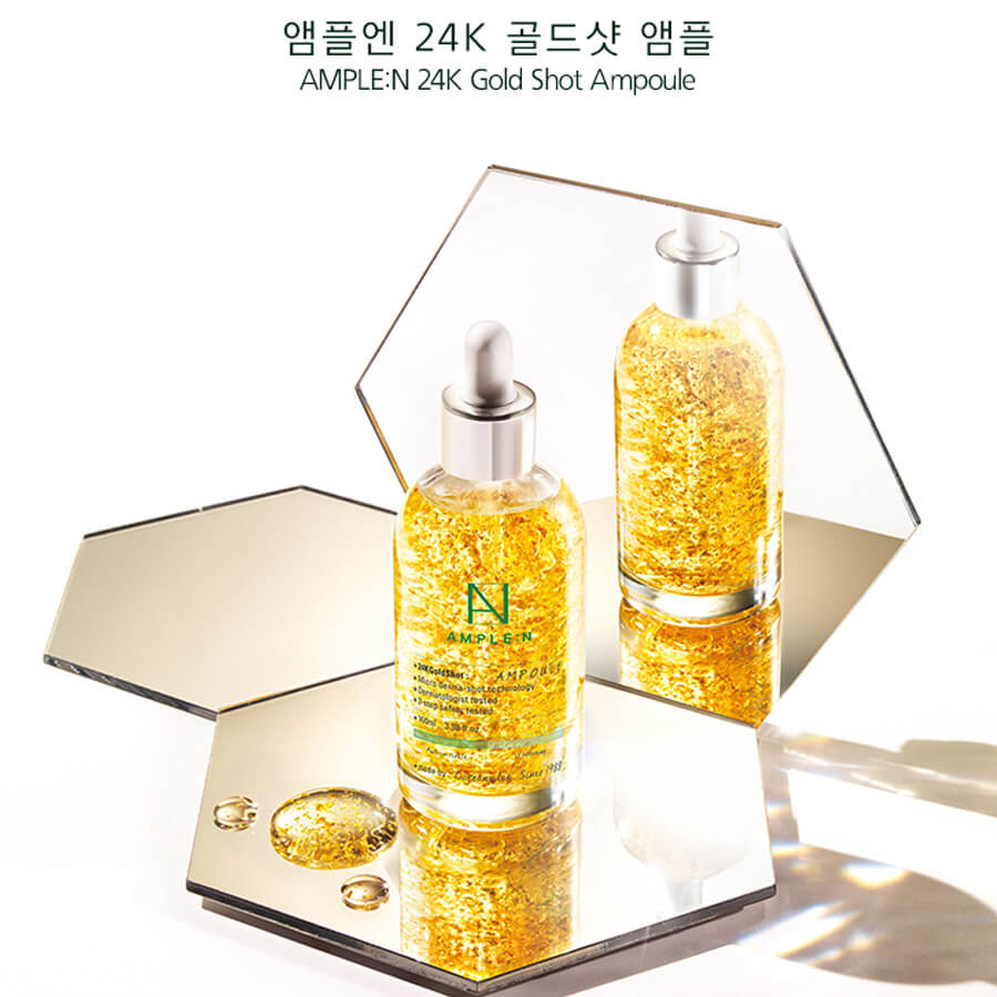 Ample:n  , 24K GOLD , 24K GOLD SHOT , AMPOULE , เซรั่มผสมทองคำ , ช่วยฟื้นบำรุงผิว , ยืดหยุ่นให้ผิว