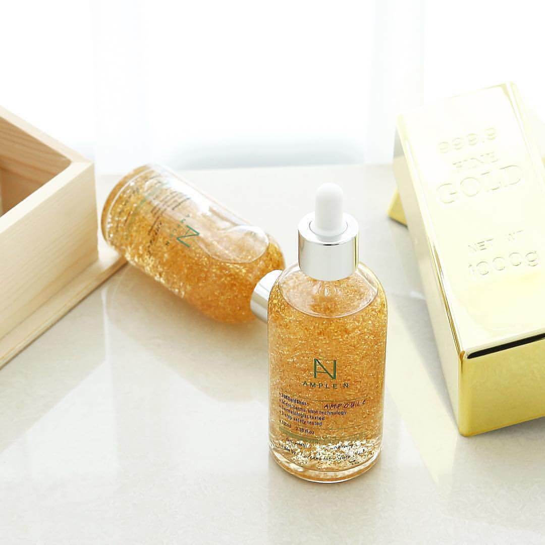 Ample:n  , 24K GOLD , 24K GOLD SHOT , AMPOULE , เซรั่มผสมทองคำ , ช่วยฟื้นบำรุงผิว , ยืดหยุ่นให้ผิว