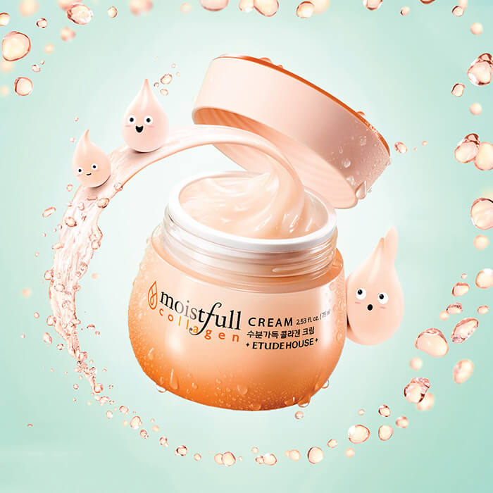 Etude Moistfull Collagen Cream 75 ml.  ครีมบำรุงผิวล้ำลึกช่วยสร้างเกราะป้องกันความชุ่มชื่น เติมน้ำให้ผิวอย่างยาวนานและยังคงช่วยเรื่องความกระชับของผิว