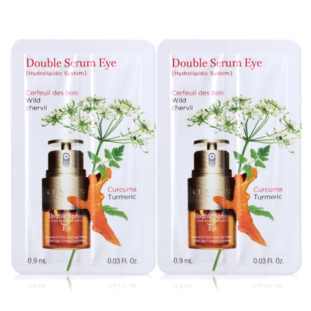 แพ็คคู่ Clarins Double Serum Eye 0.9ml สู่การค้นพบอายเซรั่มครั้งสำคัญฟื้นบำรุง ลดเลือนริ้วรอย ลดความบวมและรอยคล้ำ คืนความกระจ่างใสใน 7 วัน